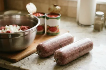 Simple Truth Organic Ground Beef Chubs in their packaging.