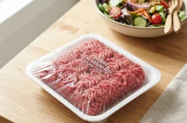 Simple Truth Organic Lean Ground Beef, 93% Lean, in its packaging.