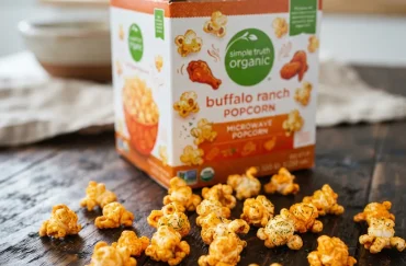 A box of Simple Truth Organic Buffalo Ranch Microwave Popcorn.