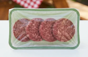 Simple Truth Natural Ground Beef Patties in their packaging.